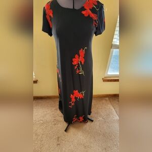 Jessica Howard Vintage Summer Dress  with red  Roses size 14